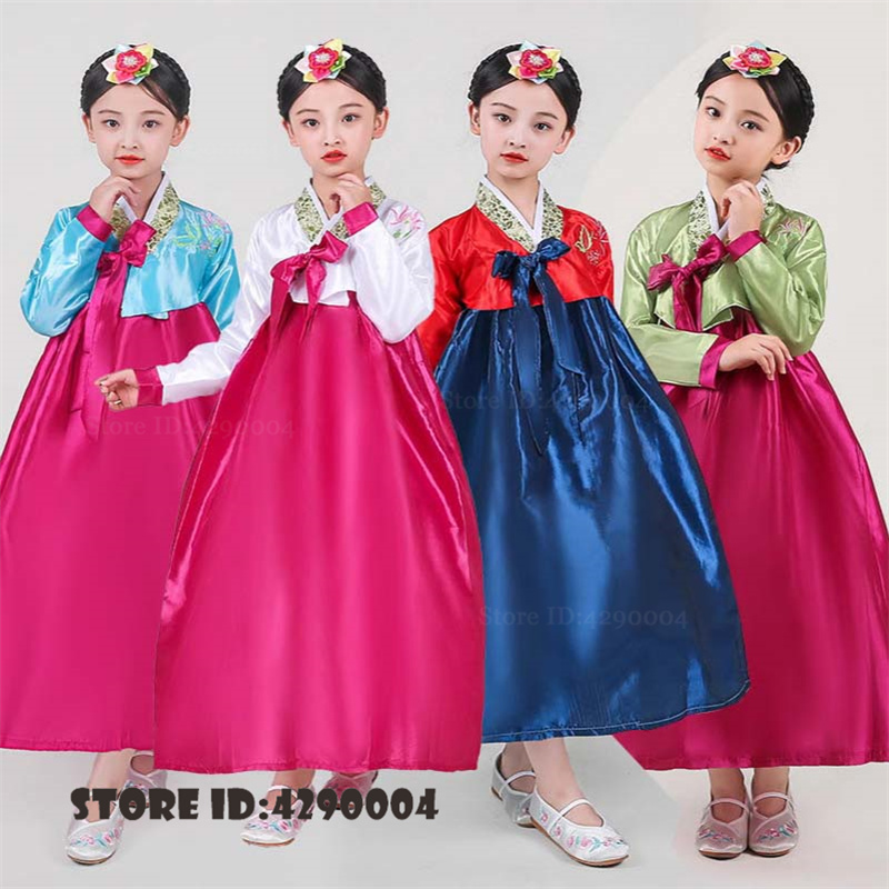 Korean Girls Lifestyle - Geleneksel Çocuk Hanbok Elbisesi, Kore Kostümü,